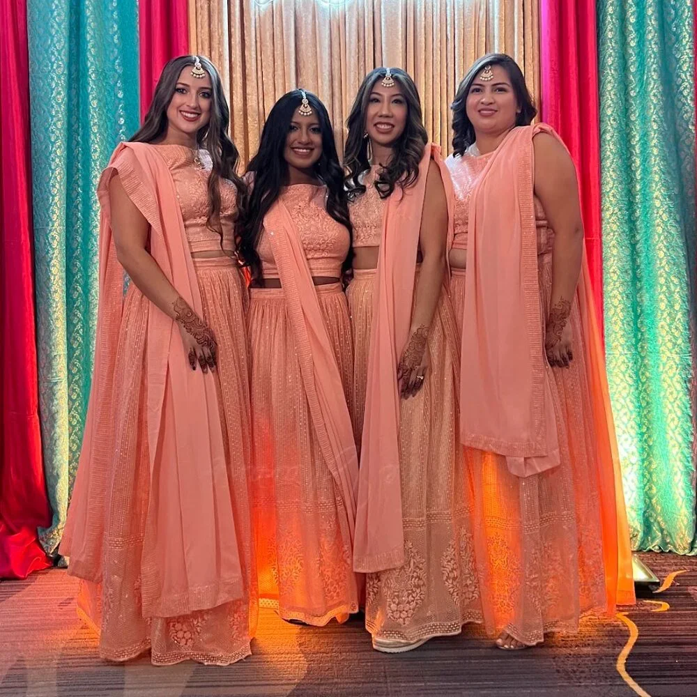 Peach Lehenga for Indian Wedding - Picture 2 of 16